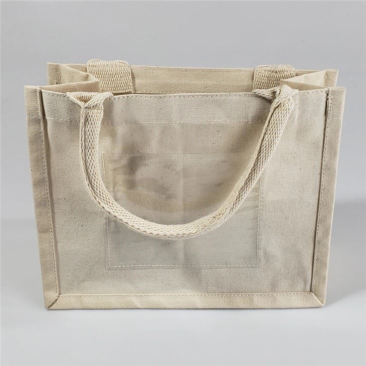 Natural Canvas Webbing Favor Tote Bag